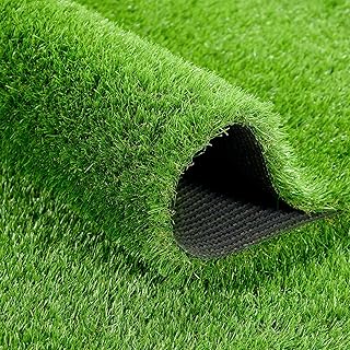 6.5 FT x 10 FT Artificial Grass Turf - 1.38" Pile Height Extra Long Realistic Fake Grass Rolls wi...