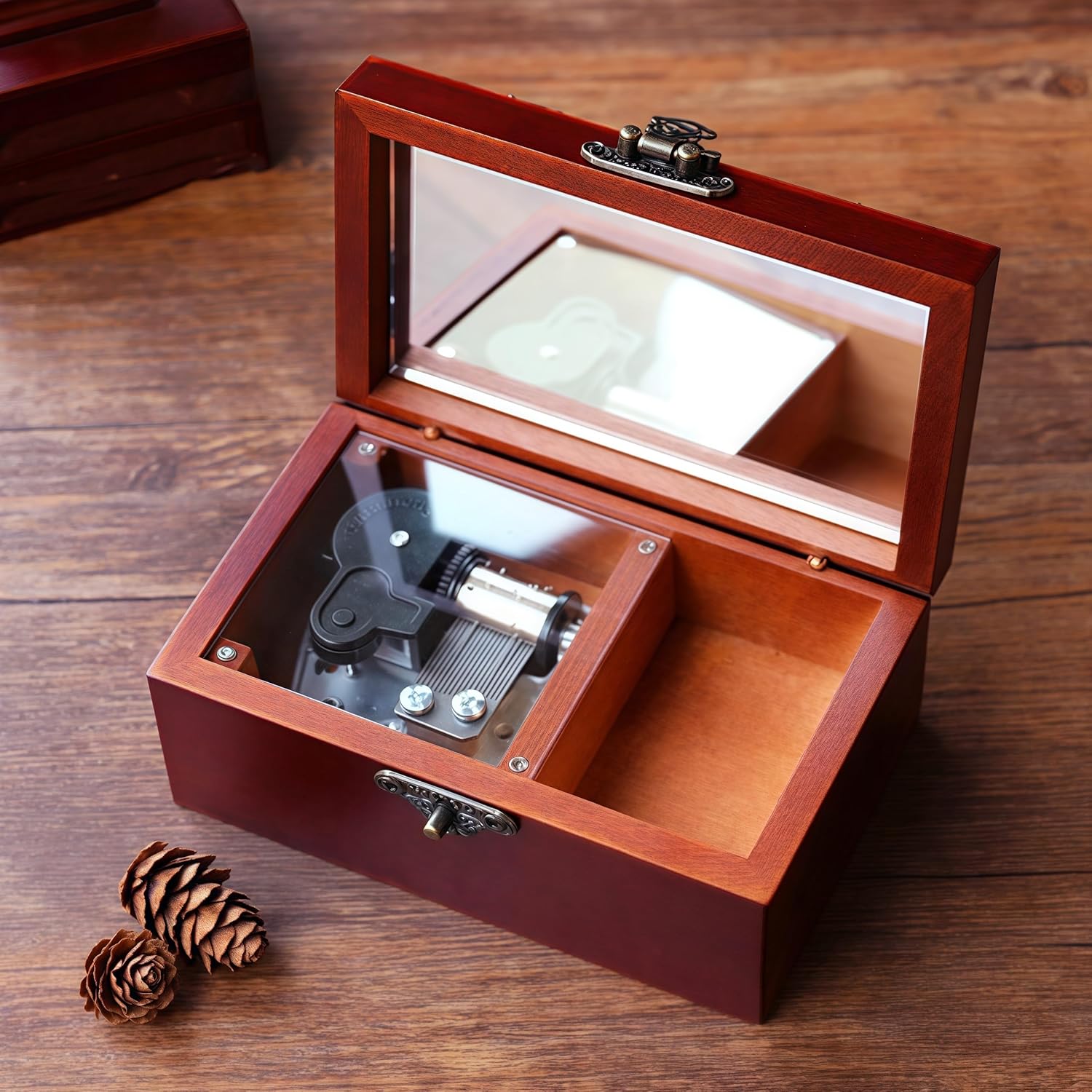 Music Jewelry Box with Mirror Plays Moonlight Densetsu, Vintage Musical Boxes Gift, Decorative Boxes for Girls Women