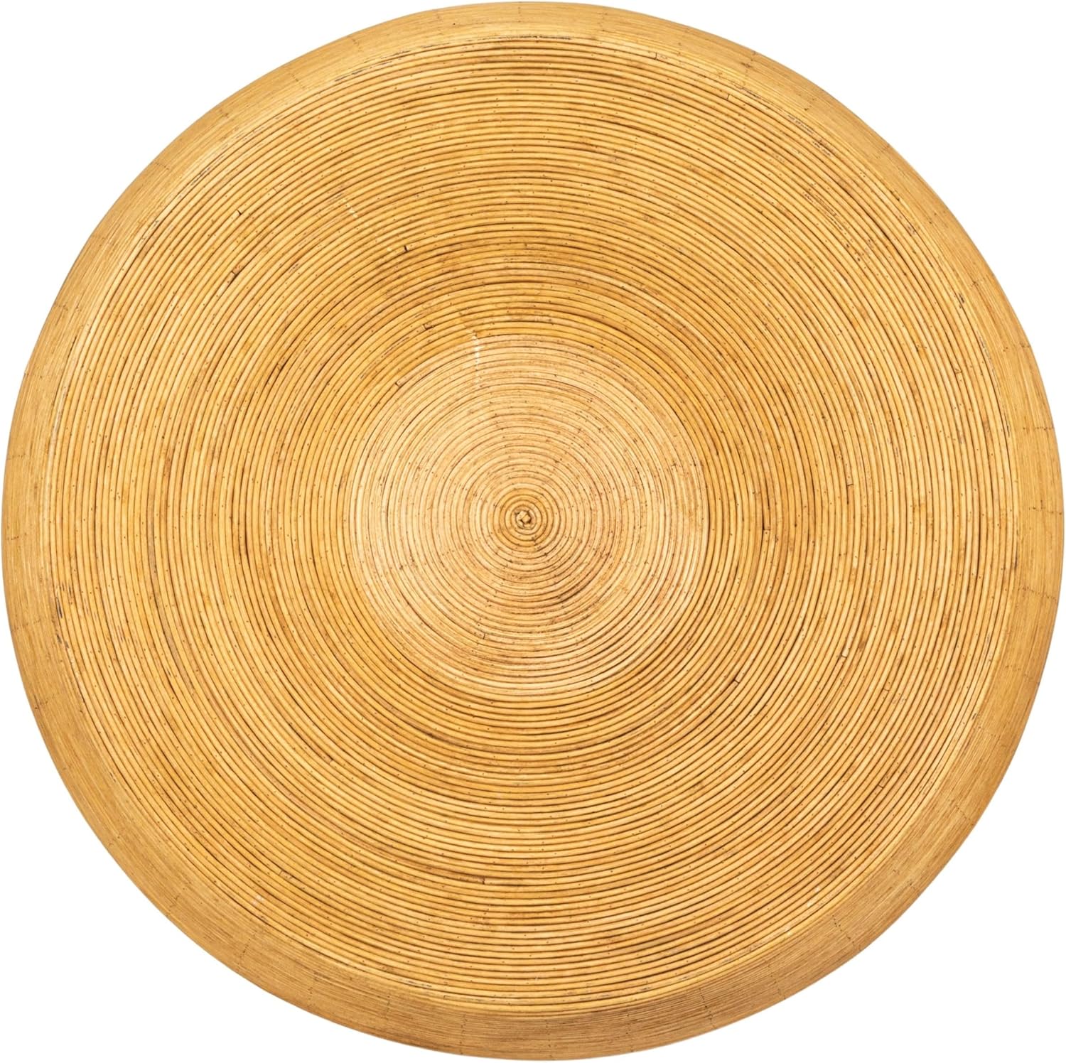 Creative Co-Op Round Bamboo Rattan Barrel Coffee Table, Natural