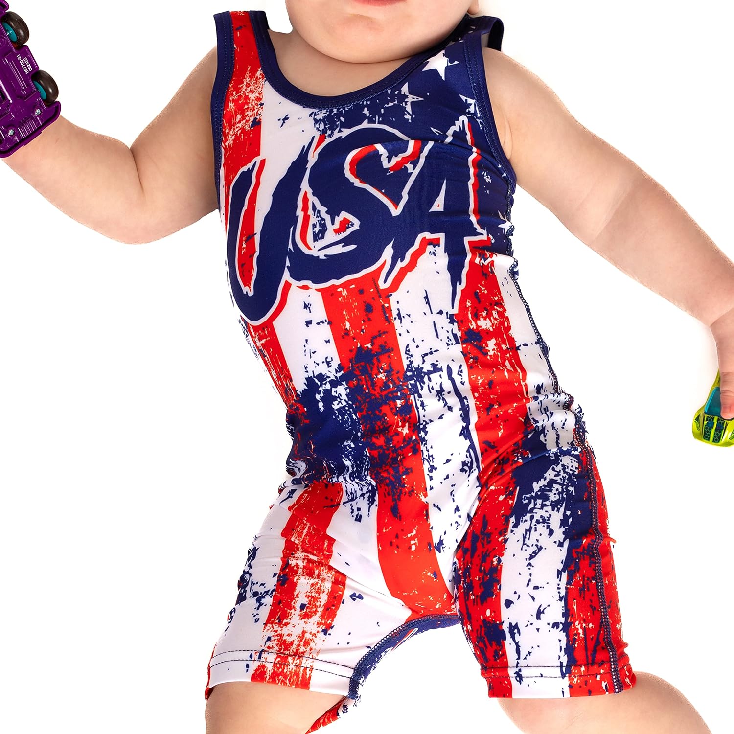 KO Sports Gear Baby Wrestling Singlet, Fun Singlets for Infants 0-24 Months