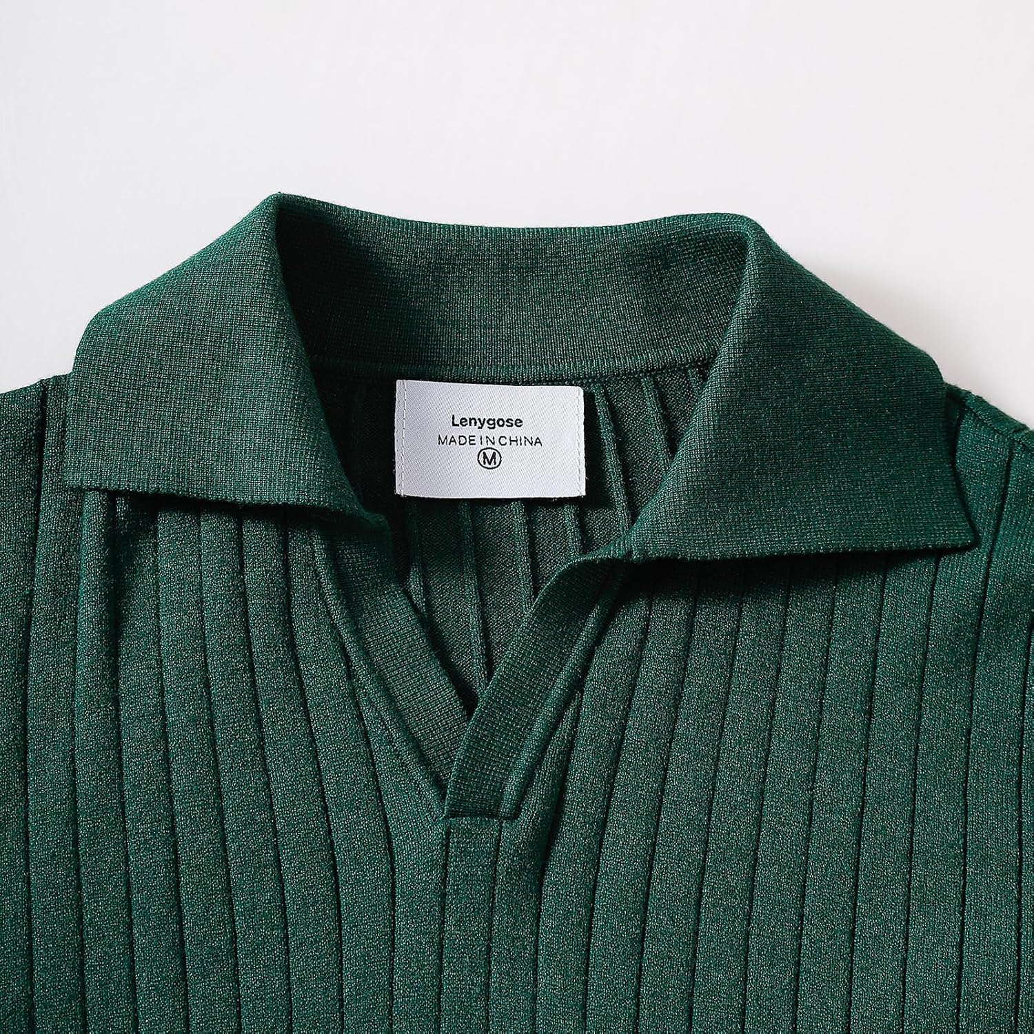 Mens Polo Sweater V Neck Long Sleeve Knit Collared Pullover Business Casual Ribbed for Fall Winter Spring - Image 2