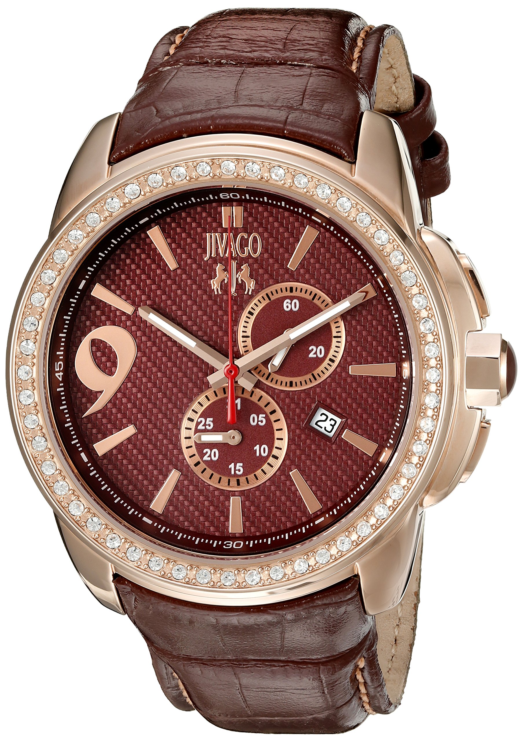 Men's JV1531 Gliese Analog Display Swiss Quartz Brown Watch