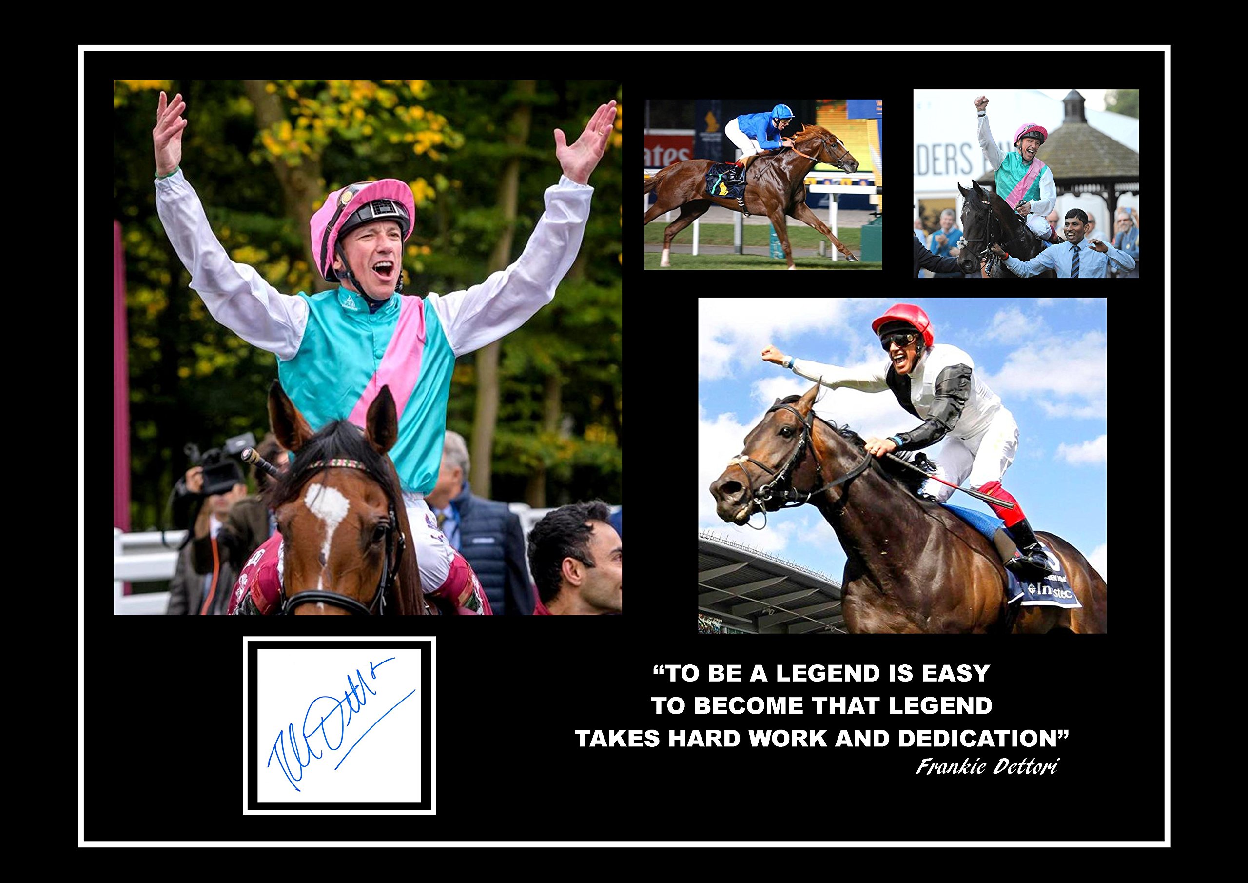 Signed By The Stars Black Stunning Quality Frankie Dettori Signed/Autographed Photo