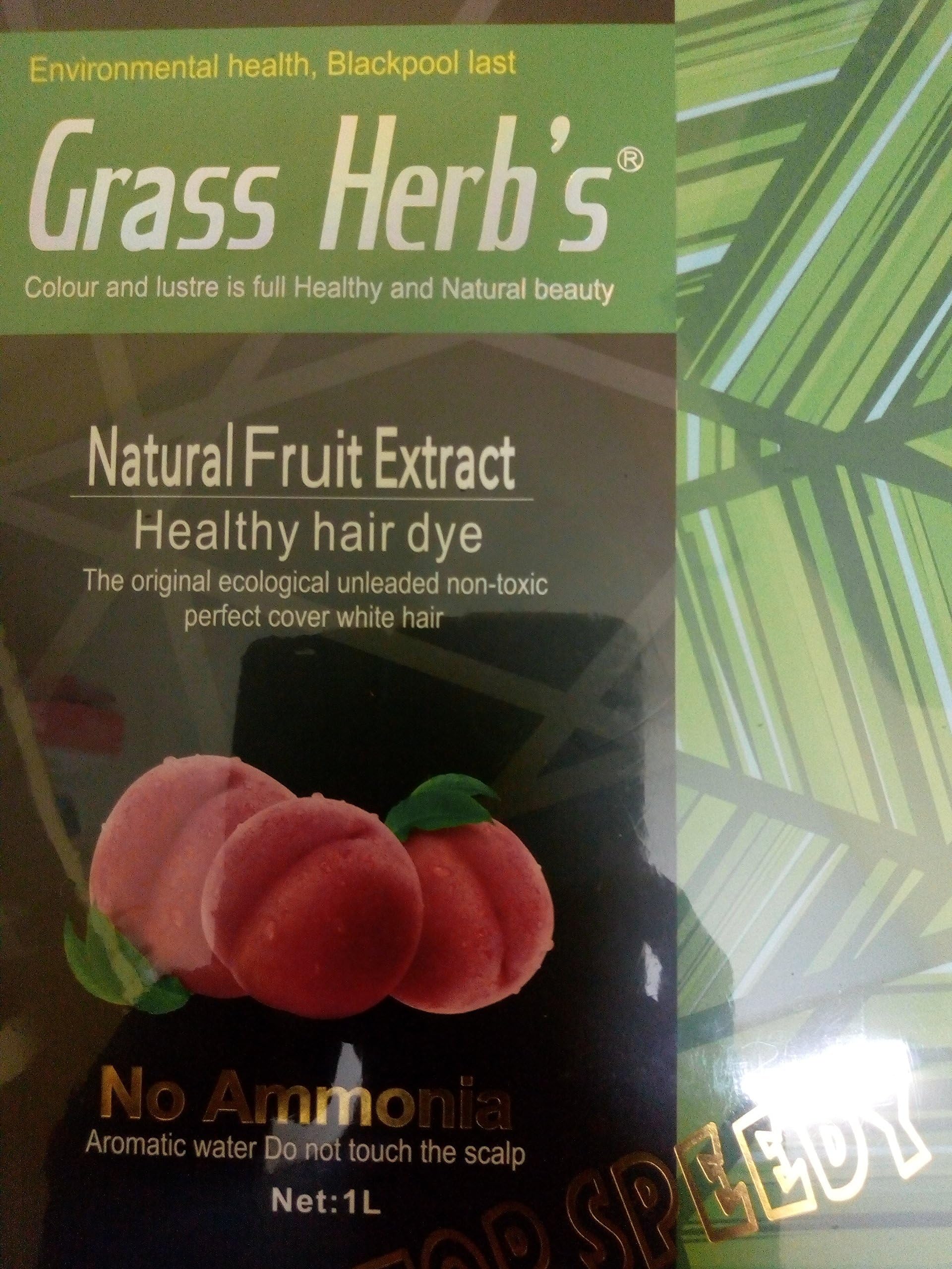 Green natural fruit hair dye (black)