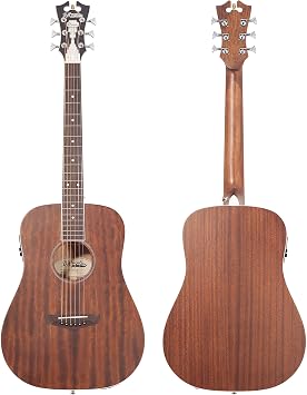 D'Angelico Premier Niagra Acoustic-Electric Guitar - Natural Mahogany