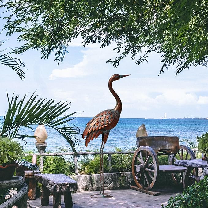 Whether you are looking to add a touch of whimsy to your garden or create a serene atmosphere, the Chisheen Outdoor Garden Crane Statues and Sculptures are a great choice. Their high-quality construction and eye-catching design make them a durable and stylish addition to any outdoor setting. With these statues, you can bring a touch of nature and elegance to your garden decor. Description by ChatGPT.