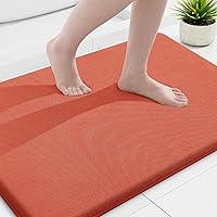 Vista 109 de Smiry Alfombra de Baño de Espuma Viscoelástica 47x24, Alfombras de Baño Extra Suaves y Absorbentes, Alfombra Antideslizante Lavable para Suelo, Gris