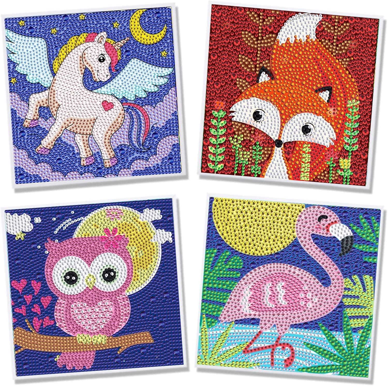 GemZono Kids Digital Painting Set 4pcs, DIY Kids Diamond