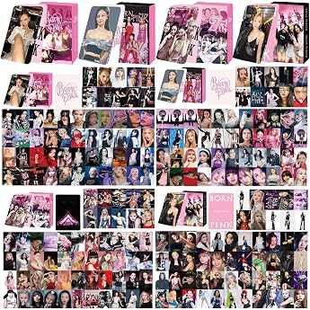 Korean Female Star BP Photocard Photocards Pack of 220 Lomo Cards K-Pop Trading Cards BP Album Photocards with Postcard Box for Fans Kpop Merchandise Gift Set