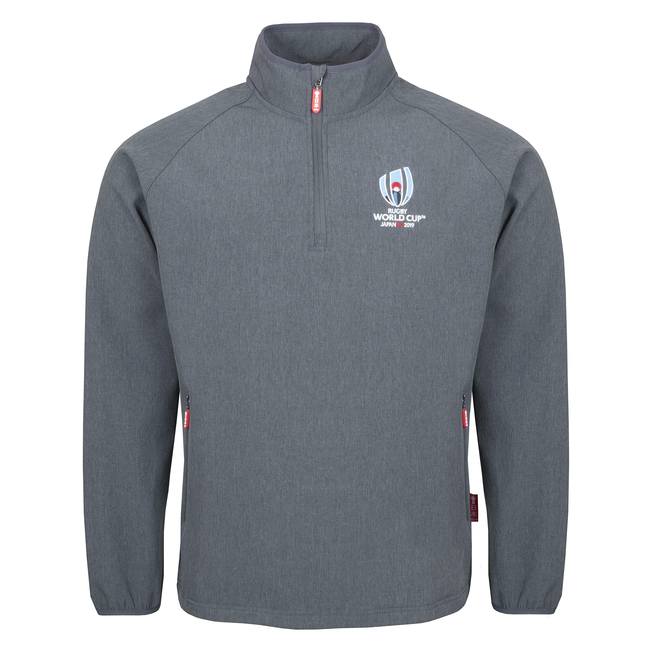 RWC Mens 2019 1/4 Zip Mid Layer Top Sweatshirt Long Sleeve Grey