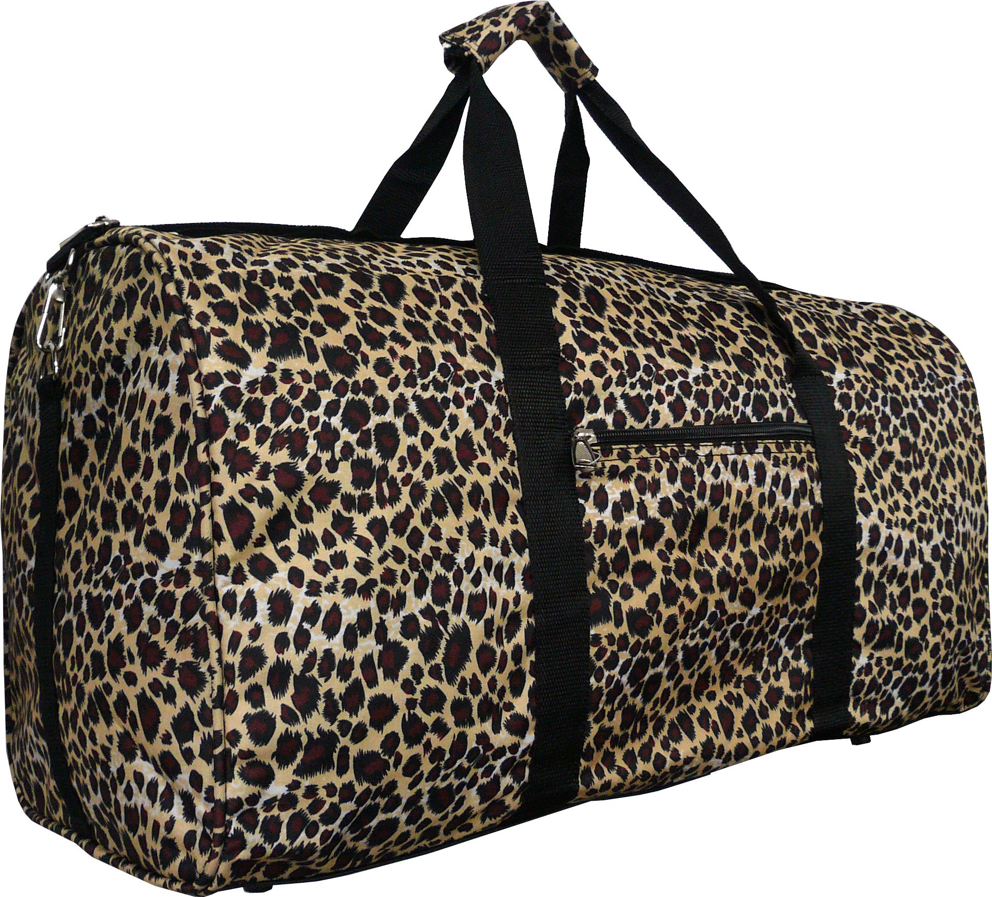 22" Lady's Fashion Pinted Duffle Bag (Leopard-Black)