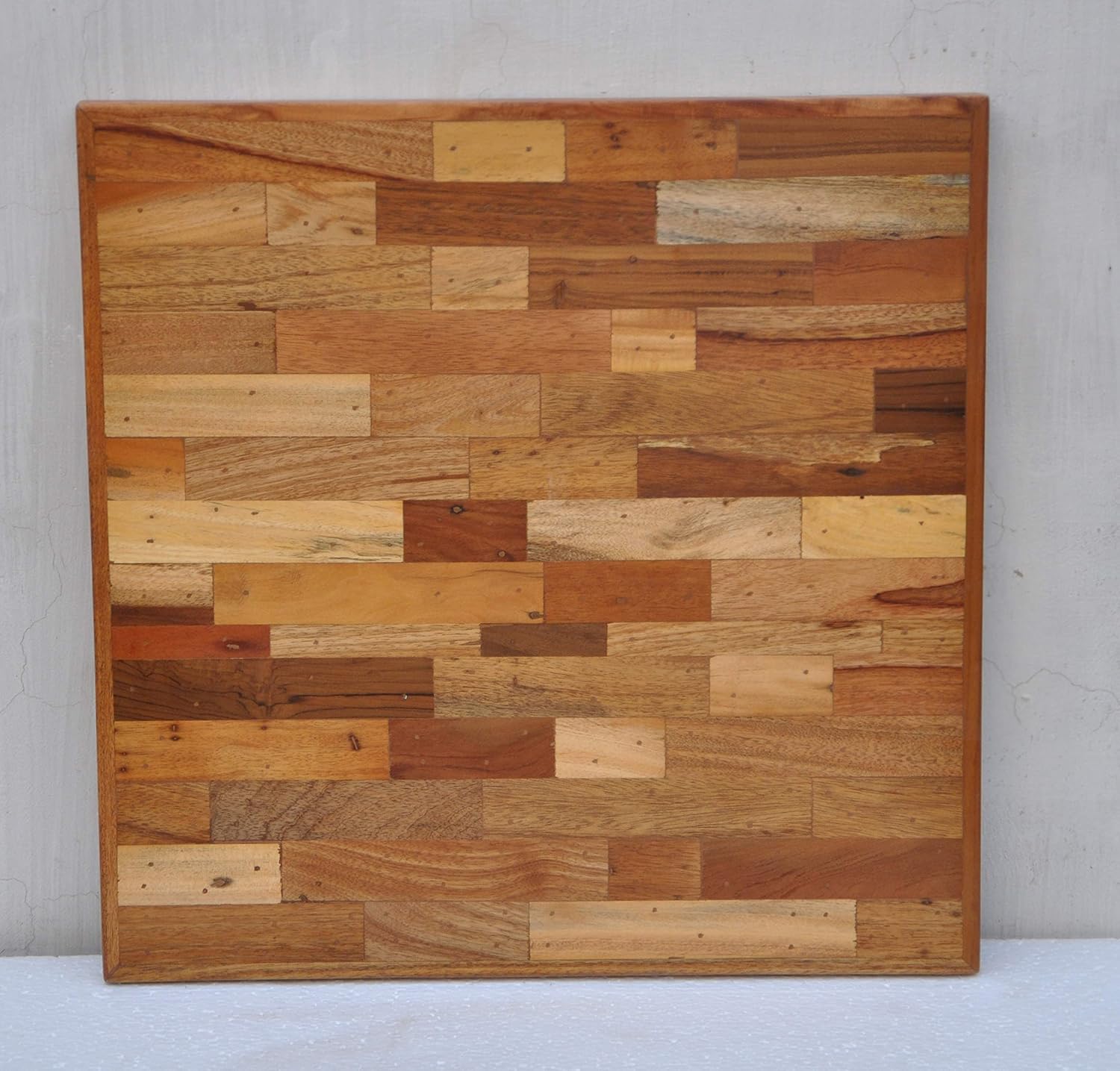 24" X 24" Square Rustic Solid Reclaimed Wooden Table Top Restaurant Furntiure Home