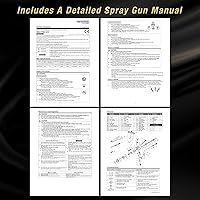 Vista 5 de Master Elite Performance PRO-22 HVLP Pistola de pulverización de pintura a aire con punta de 0.039 pulgadas, taza de 150ml, manómetro de presión