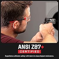 Vista 5 de NoCry Gafas de seguridad transparentes para hombres y mujeres; gafas de trabajo ligeras con brazos ajustables y agarres antideslizantes y lentes