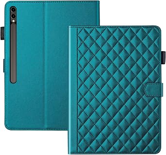 Galaxy Tab S9 FE+ Case Notebook Type Card Storage SM-X610/X616B Case Galaxy S9 fe Plus Case Shockproof Gyakushi Tab S9 FE+ 12.4 Inch Case Plaid Embroidered PU Leather Stand Function Scratch
