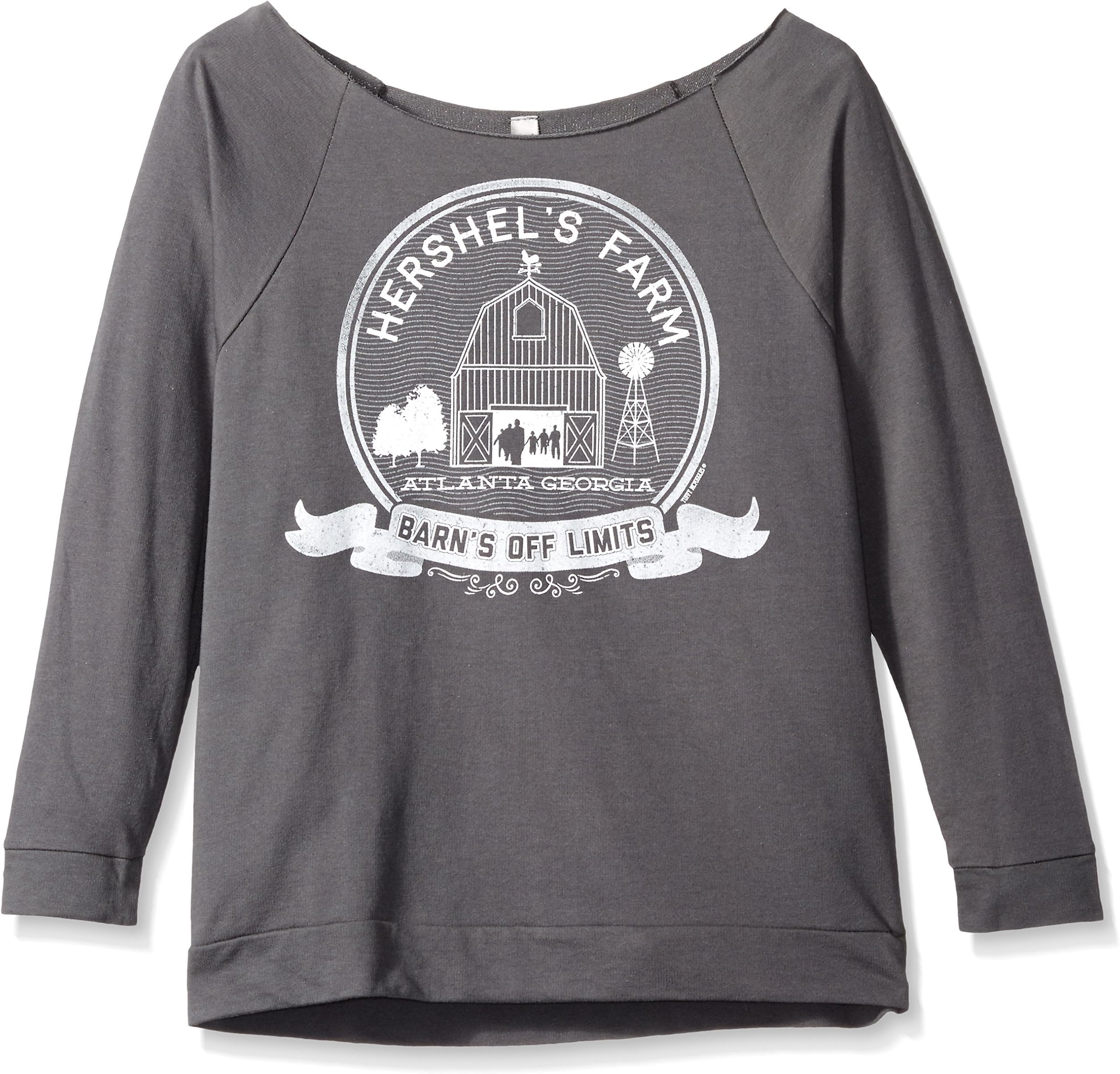 Superluxe™ Mens Hershels Farm Vintage Stlye Zombie Apocalypse Barn T-Shirt, X-Large, Dark Grey