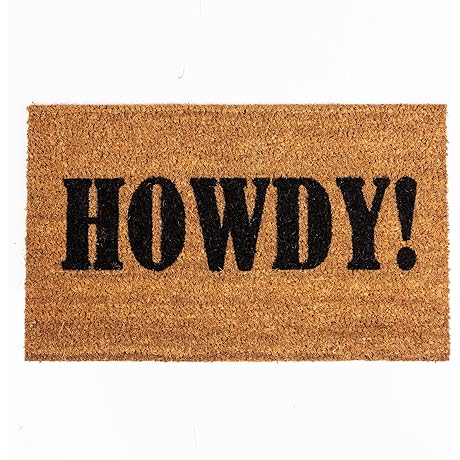 Howdy! Natural Coir Door Mat - The Perfect Home Companion