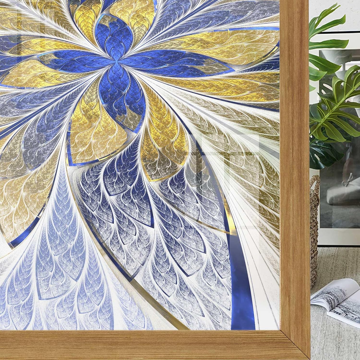 Stained Glass Decorative Glass Film for cafes Watercolor Abstract Colorful Vintage Opaque Privacy Window Film Stickers for Window Decoration