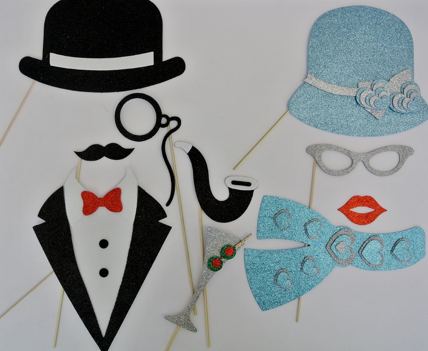 New Years Party Mustache on a Stick Photo Booth Props Mothers Day Photo Booth Party Fathers Day