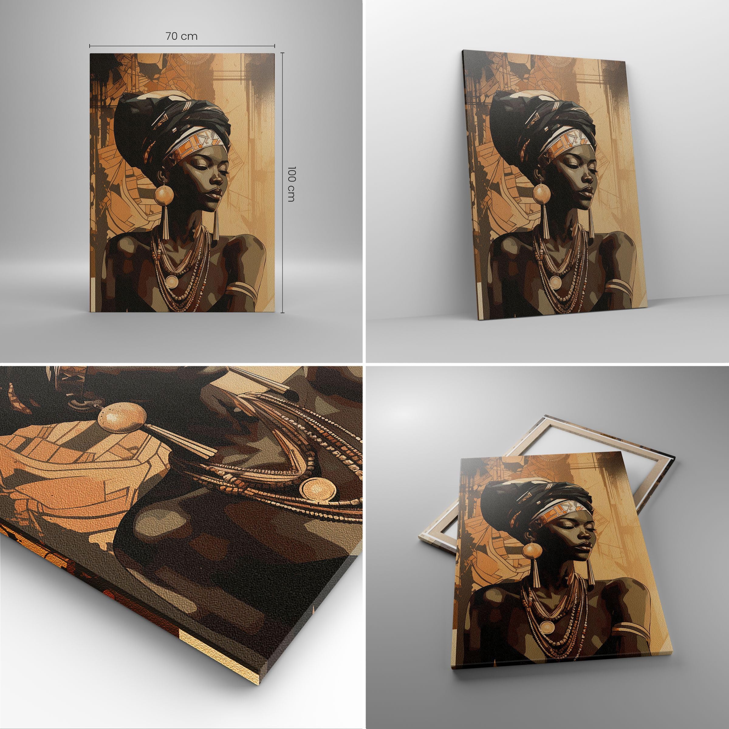 Belle illustration de portrait de femme afro-américaine | Photo Premium