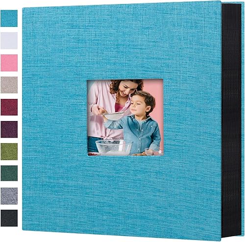 Miniatura 82 de Mublalbum Álbum de fotos pequeño de 4 x 6 pulgadas, 200 fotos, cubierta de lino, libro de fotos con bolsillos horizontales para boda, aniversario