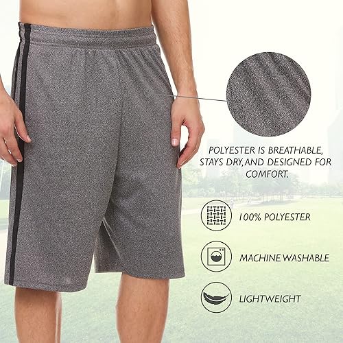 Miniatura 4 de Pantalones cortos deportivos para hombre, pantalones cortos de baloncesto para hombre, pantalones cortos activos para entrenamiento, gimnasio, correr