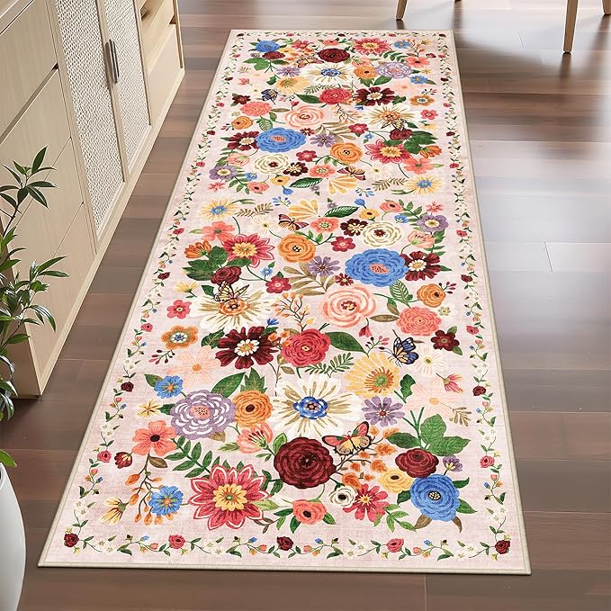 Tapete Runner 2x6 Antideslizante Lavable Beige Babovid miniatura 5