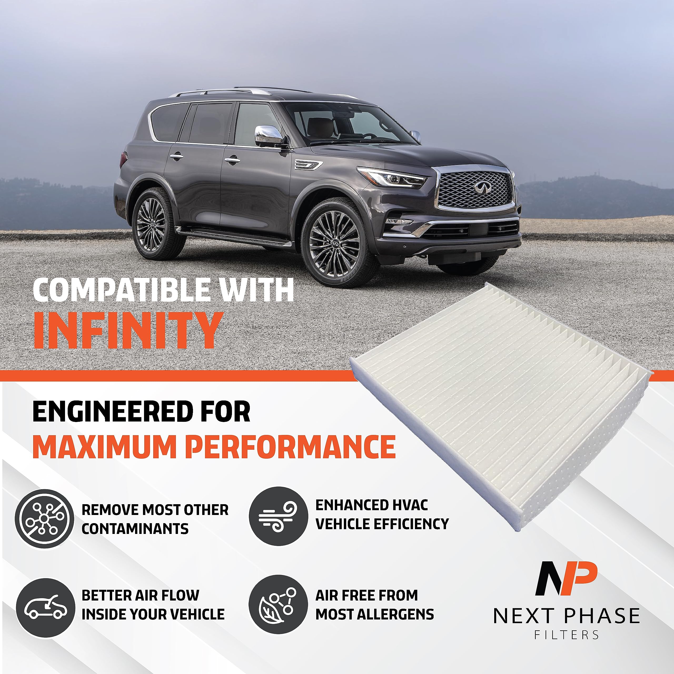 NEXT PHASE FILTERS MADE IN USA: NP3JC1A Cabin – Replaces O.E. 272773JC1A, 272773JC1C; Wix WP10009, Purolator C48162, Fram FDC11776, Champ CAF1903P - Climate Control System Accessories