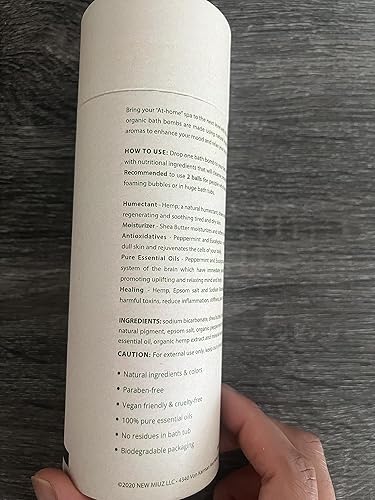 Miniatura 8 de Bombas de baño de cáñamo orgánico con infusión de aceite esencial de eucalipto de menta, regalos esenciales de baño de lujo para piel seca Sumérgete