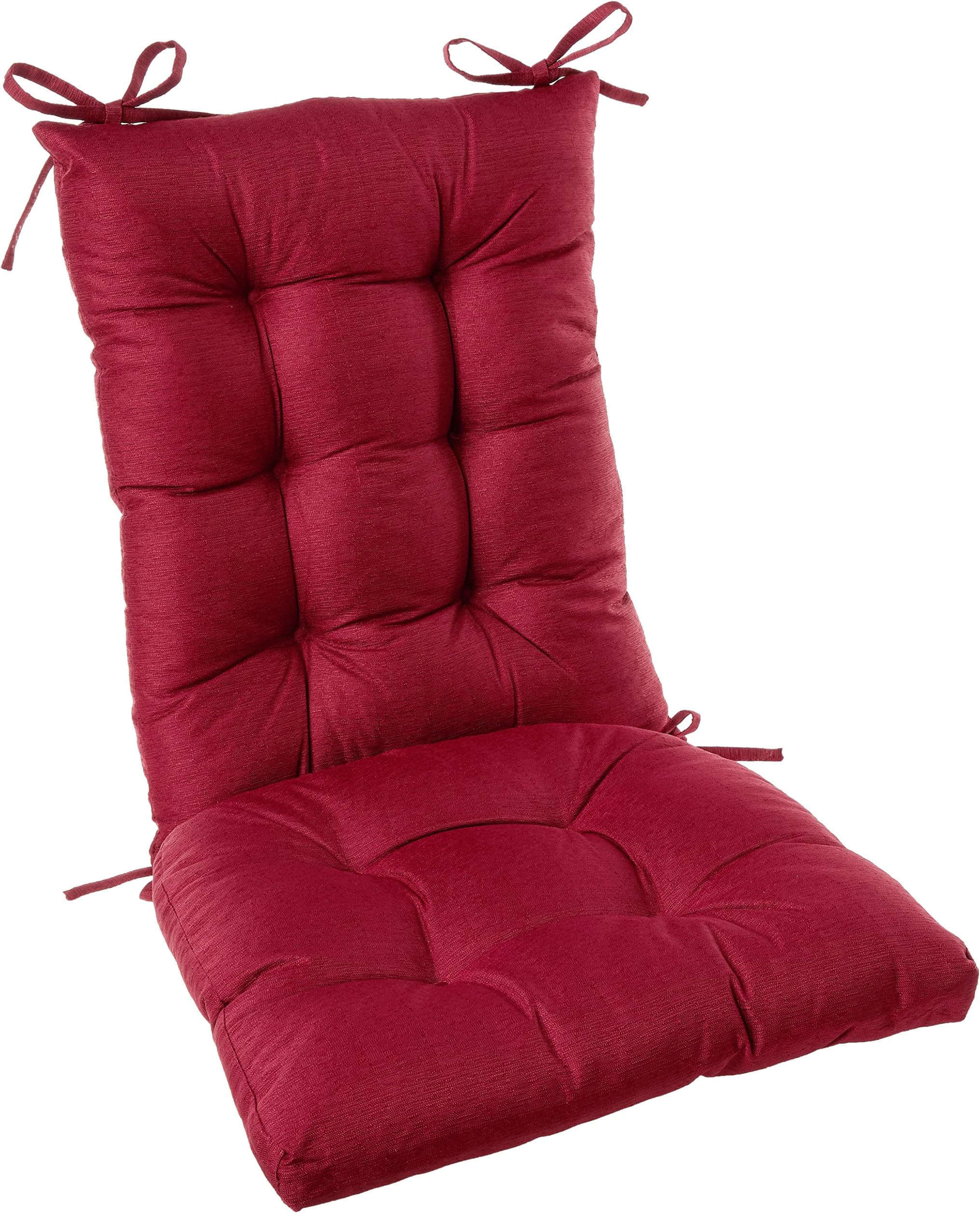 Rocking Chair Cushion Premium Pads Non Skid Slip Backed Set of Upper and Lower with Ties