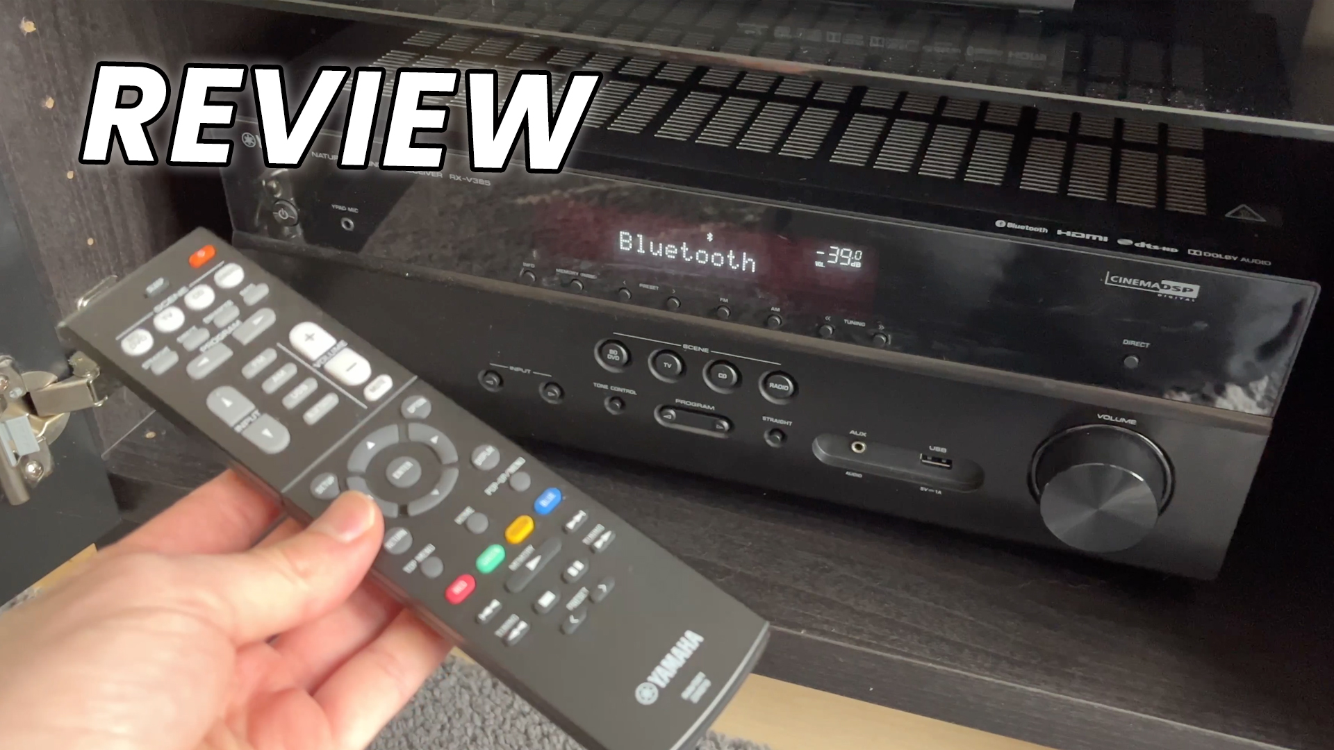 Watch Review&colon; YAMAHA RX-V385 5.1 Receiver on Amazon Live