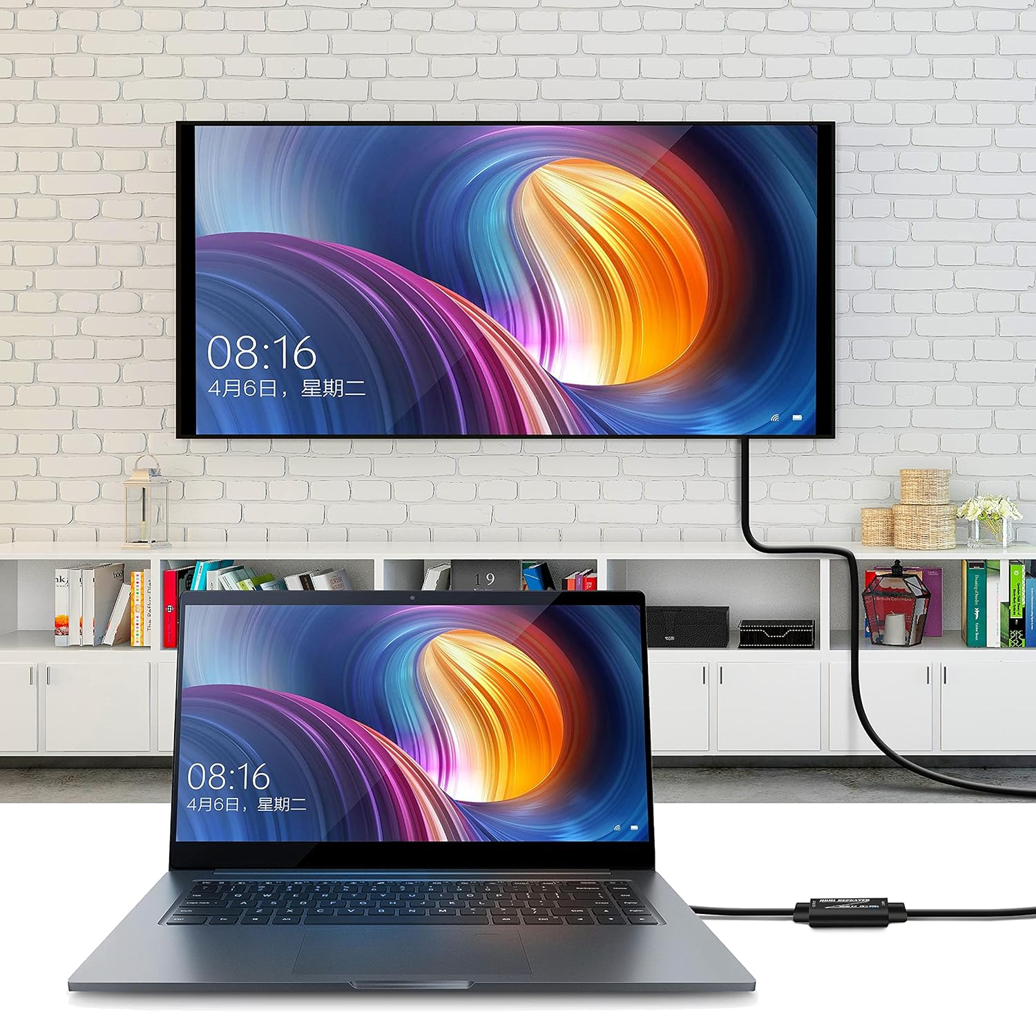 HDMI Extender Amplifier Signal Booster Repeater - 4K@60Hz 80FT / 1080P 145FT Extender, HDMI Extender Female to Female Plug & Play, for Gaming/VR/Home Theater (No Power Required)