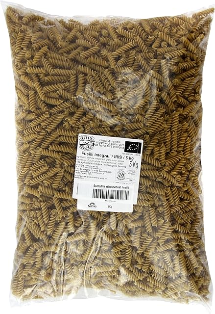Iris Organic Fusilli Whole Wheat 5 kg (Pack of 1)