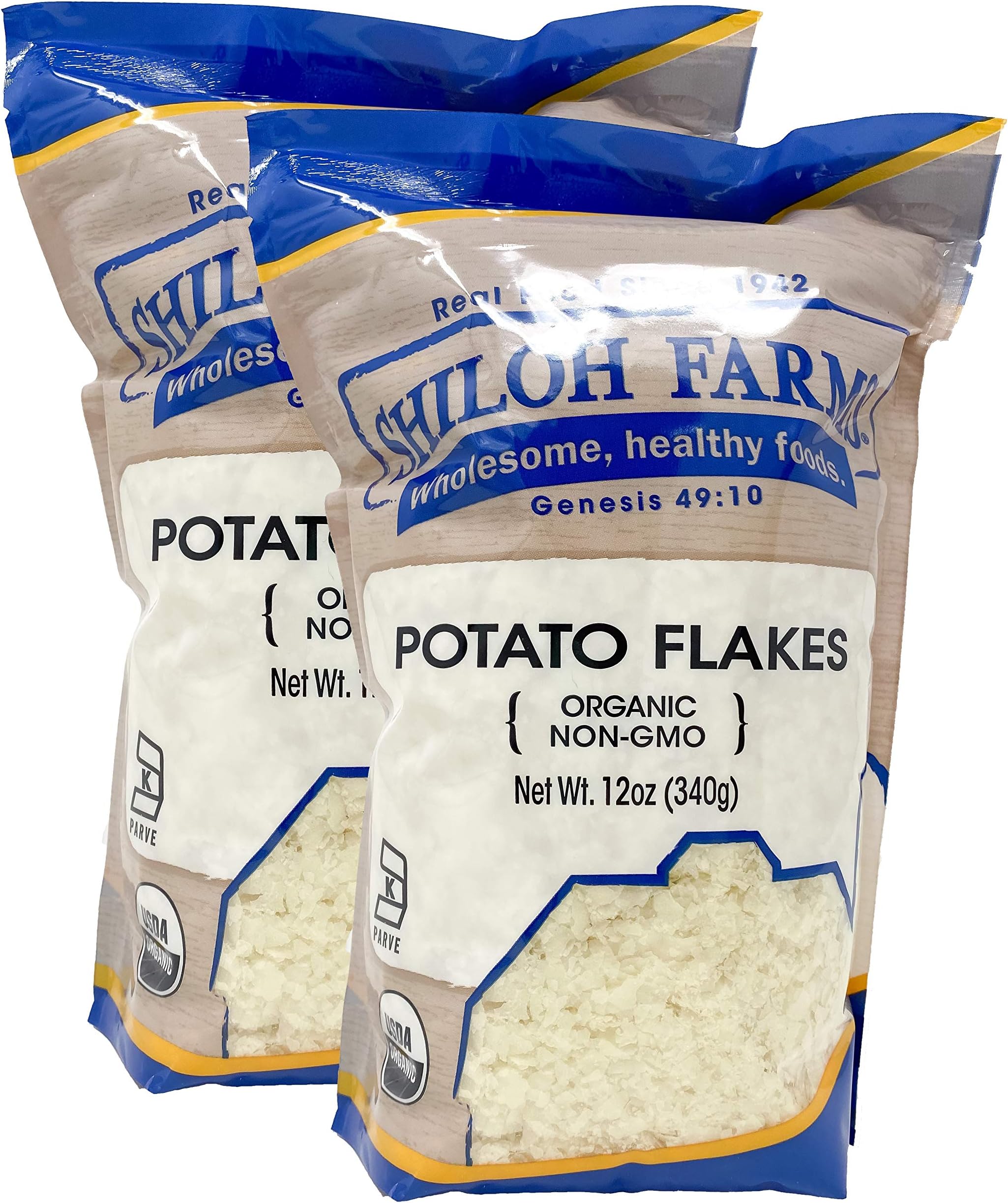 Organic Potato Flakes 12 ounce - 2 pack - Non GMO Kosher Product of USA