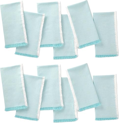 Folkulture Juego de 12 servilletas de tela de algodón  Servilletas de cena o servilletas de mesa para fiestas  Servilletas decorativas lavables para