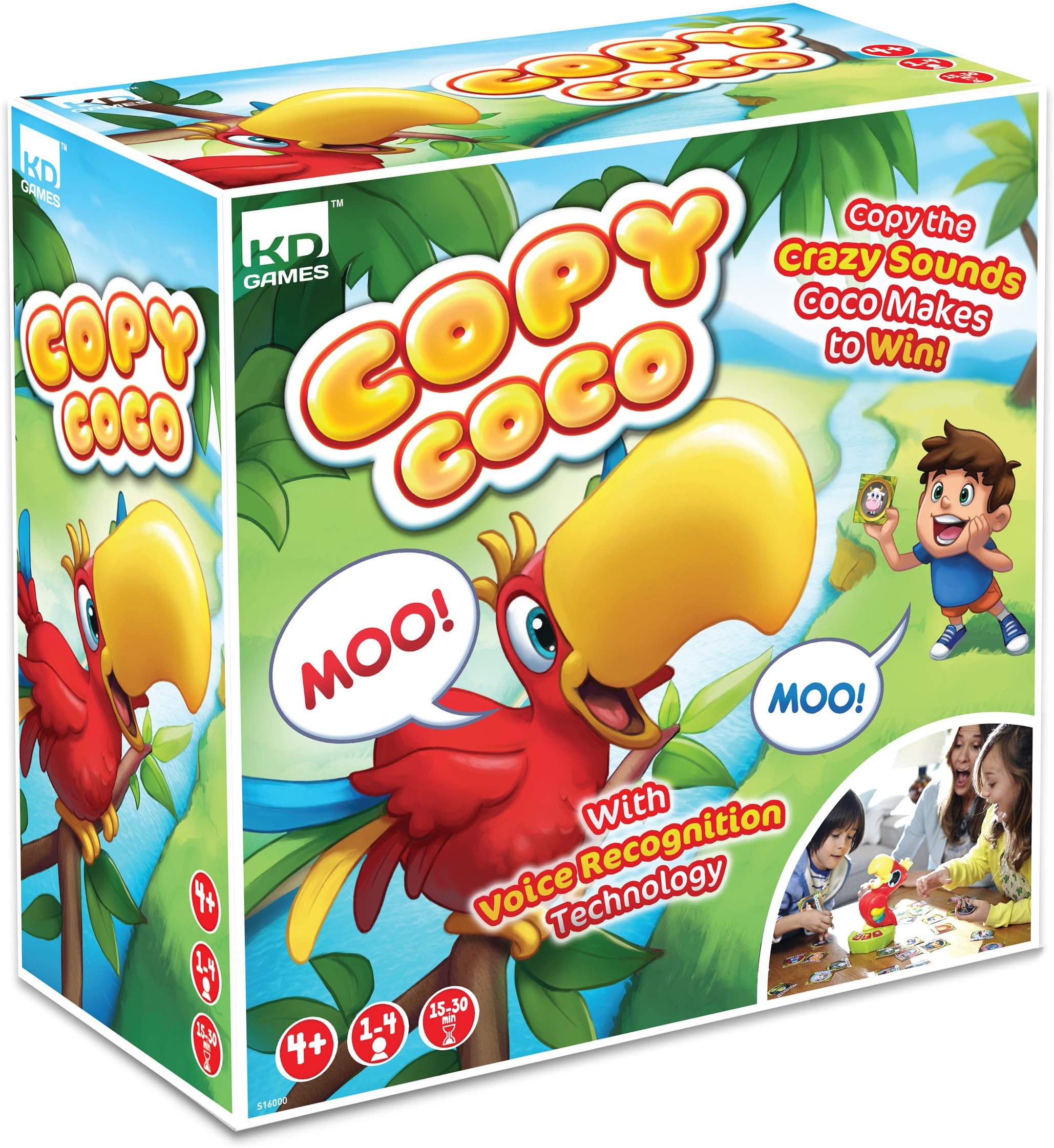 KD Kids Copy Coco Talking Parrot Game with Voice Recognition Technology
