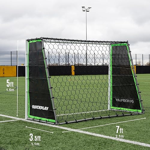 Miniatura 7 de QUICKPLAY Tekkers GS Trainer 3 en 1 rebote y objetivo de 7x5 pies para una práctica poderosa, red de rebote grande y ultra sensible para