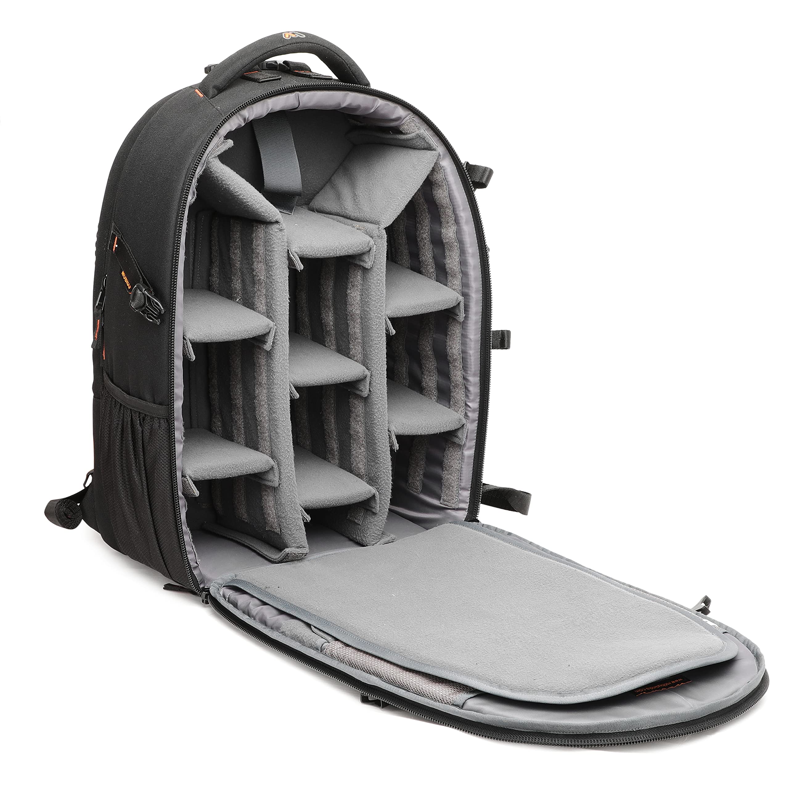 MOBIUS Eye Q Pro SLR/DSLR Backpack Bag for Camera with Rain Cover|100% Waterproof Camera Bag with 17Inch Laptop Compartment, Tripod Holder, lens and Flash Charger- Black 2