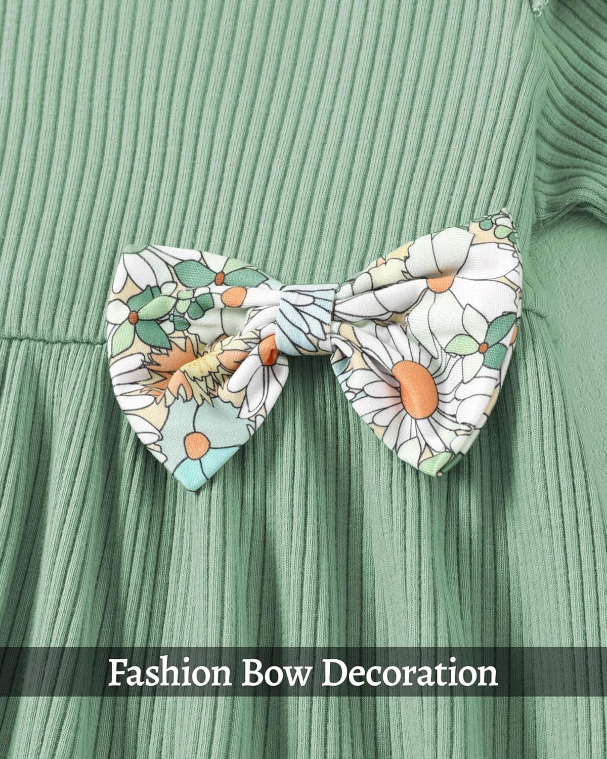 SANMIO Toddler Girl Clothes Long Sleeves Ruffle Top Floral Pants Cute Fall Winter Daily Casual Toddler Outfits - Image 4