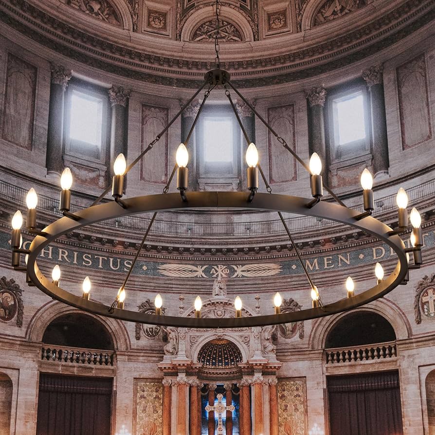 TOCHIC Black Chandelier Light Fixture, 60