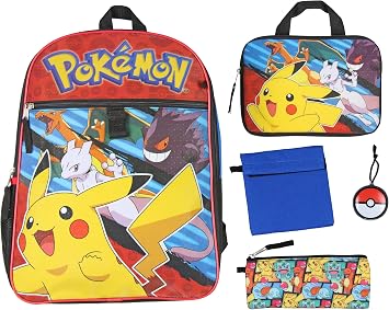 Bioworld Pokemon 16" Backpack 5PC Combo Set