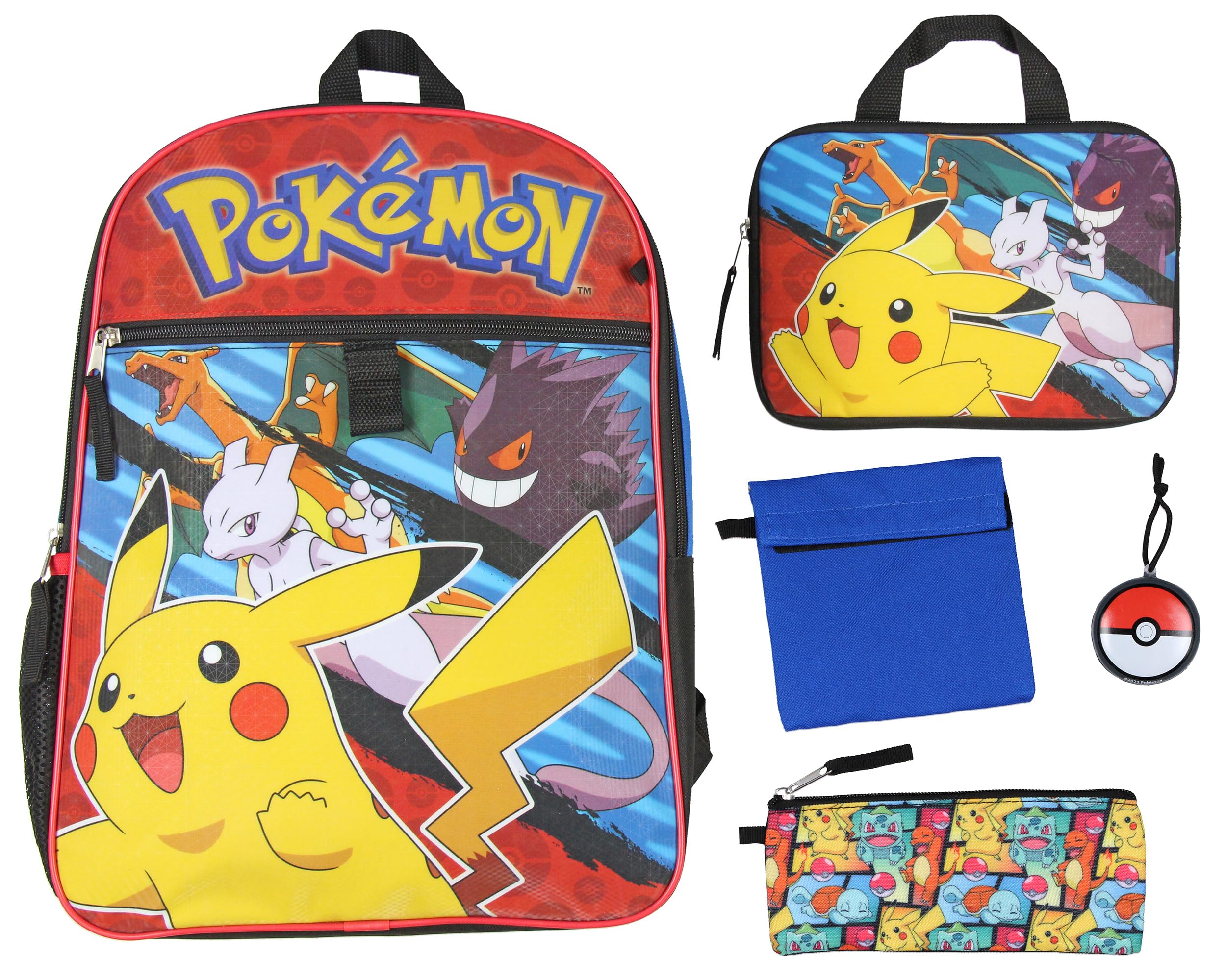 Bioworld Pokemon 16" Backpack 5PC Combo Set