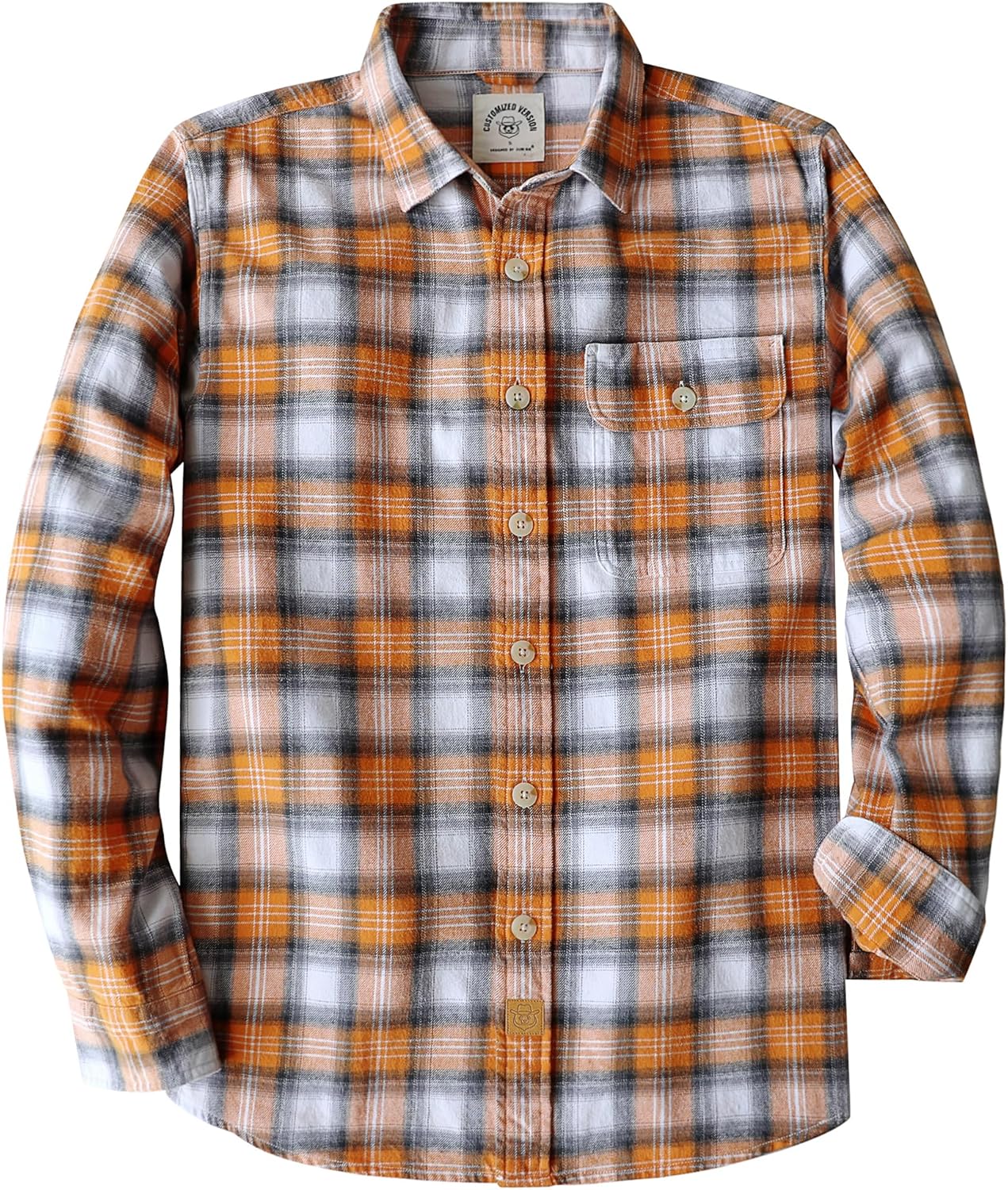 DubinikMens Flannel Shirts Long Sleeve Flannel Shirt for Men Warm Casual Soft Cotton Button Down Plaid Mens Flannel Shirt
