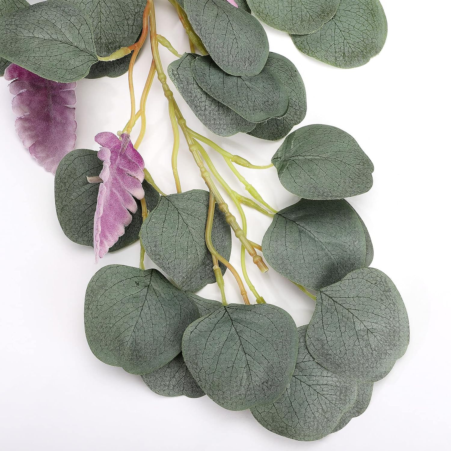 MSUIINT Wedding Arch Flowers Set of 2, Artificial Rose Flowers Wreath Kit Silk Floral Swag Garland Arbor Floral Arrangement for Church Ceremony and Reception Backdrop Sign Floral Decoration, Purple