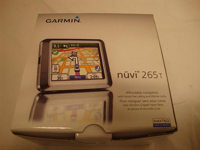 GPS automotivo portátil Garmin nüvi 265T com Bluetooth, tela de 3,5" e trânsito