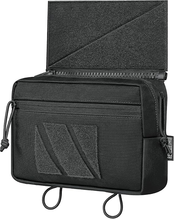 OneTigris Drop Pouch, Dangler Bag Tactical with Hook and Loop Panel for Vest Chest Rig Plate Carrier