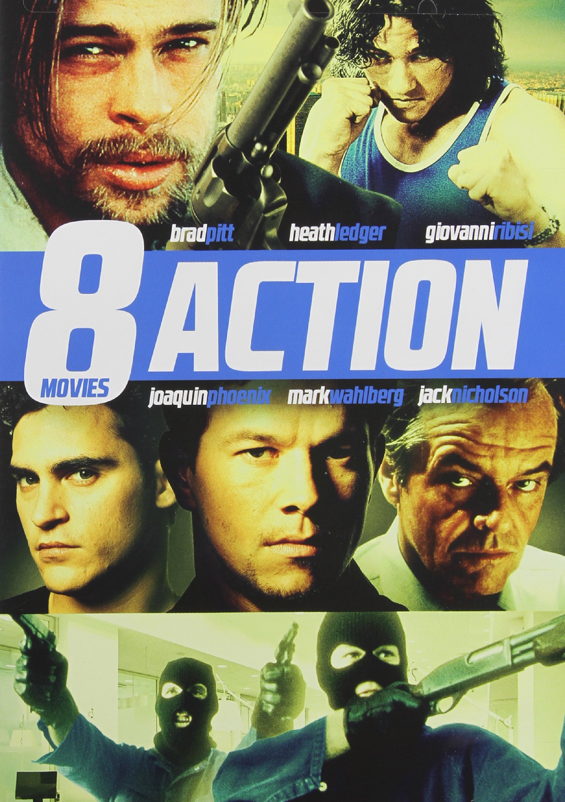 DVD 8-Movie Action 9 Reino Unido con ocho películas de acción en formato original