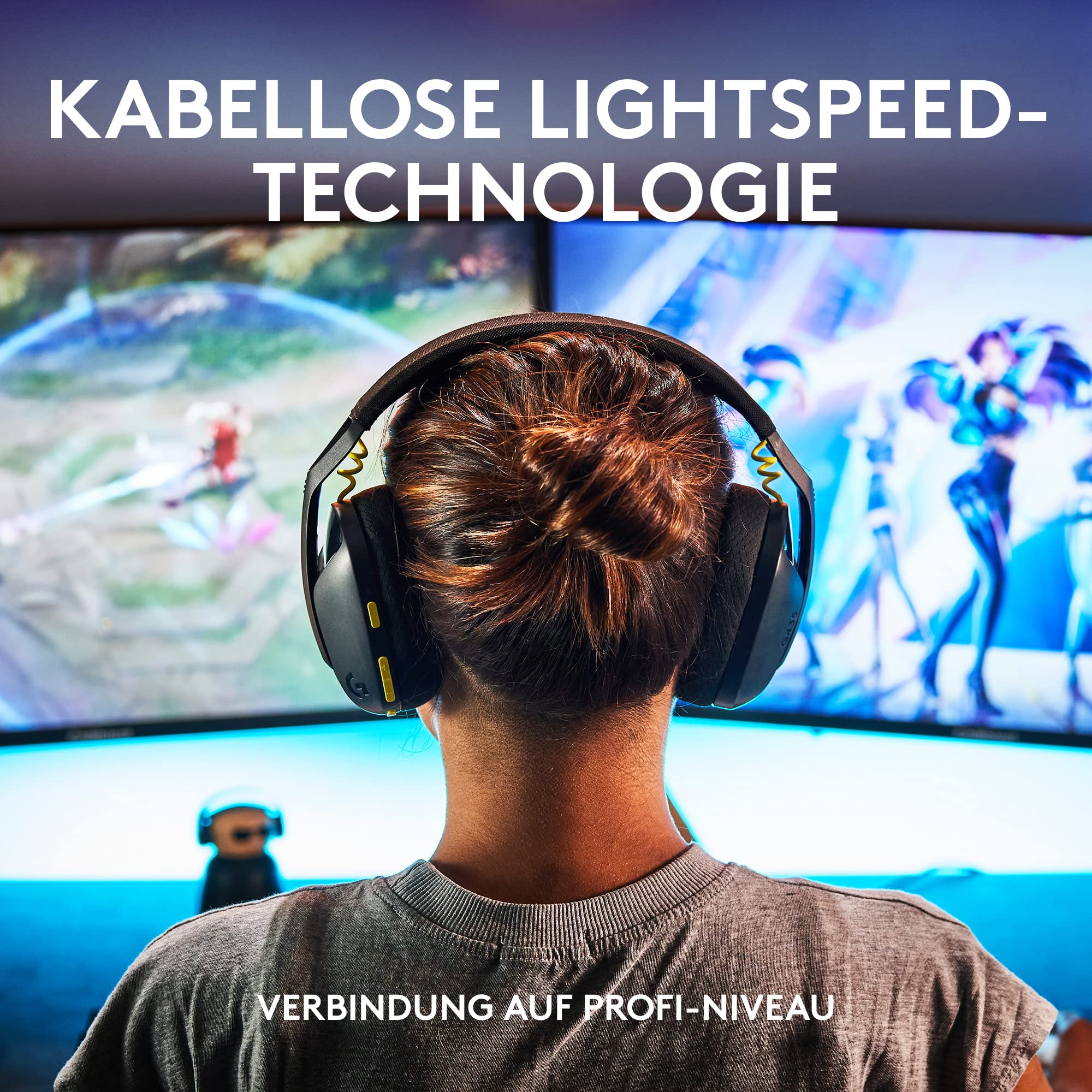 Logitech G G435 LIGHTSPEED Kabelloses Gaming-Headset Bluetooth Over-Ear 18h Akkulaufzeit Dolby Atmos PC PS4 PS5 Nintendo Switch Schwarz