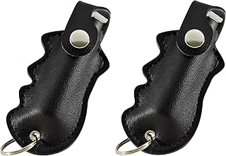 Pepper Defense 2-Pack PD-2B Pepper Spray with Grip Holster and Keychain Attachment - Maximum Strength 10% OC Formula - Emergency Self Defense Personal Protection & Safety (Black (2-Pack))