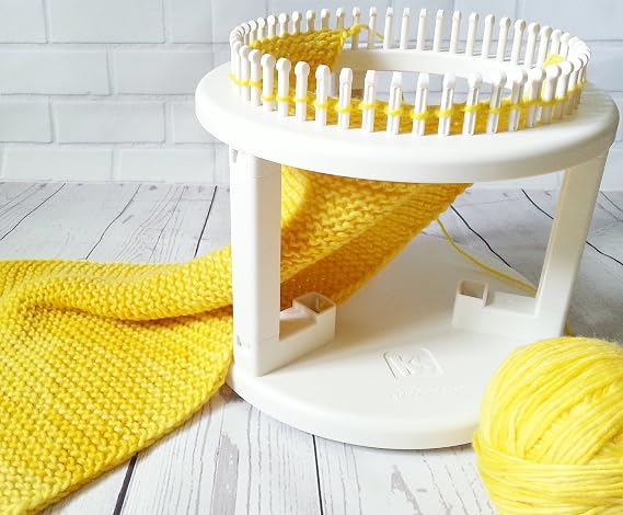 Authentic Knitting Board 'Rotating' Double Knit Loom, Double Knit with Rotating Base, Easy Knitting